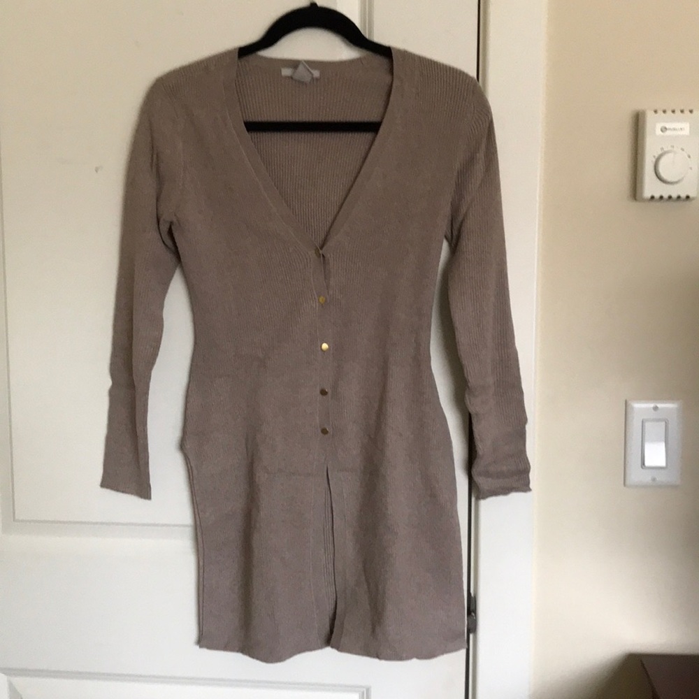 H&M long open front sweater